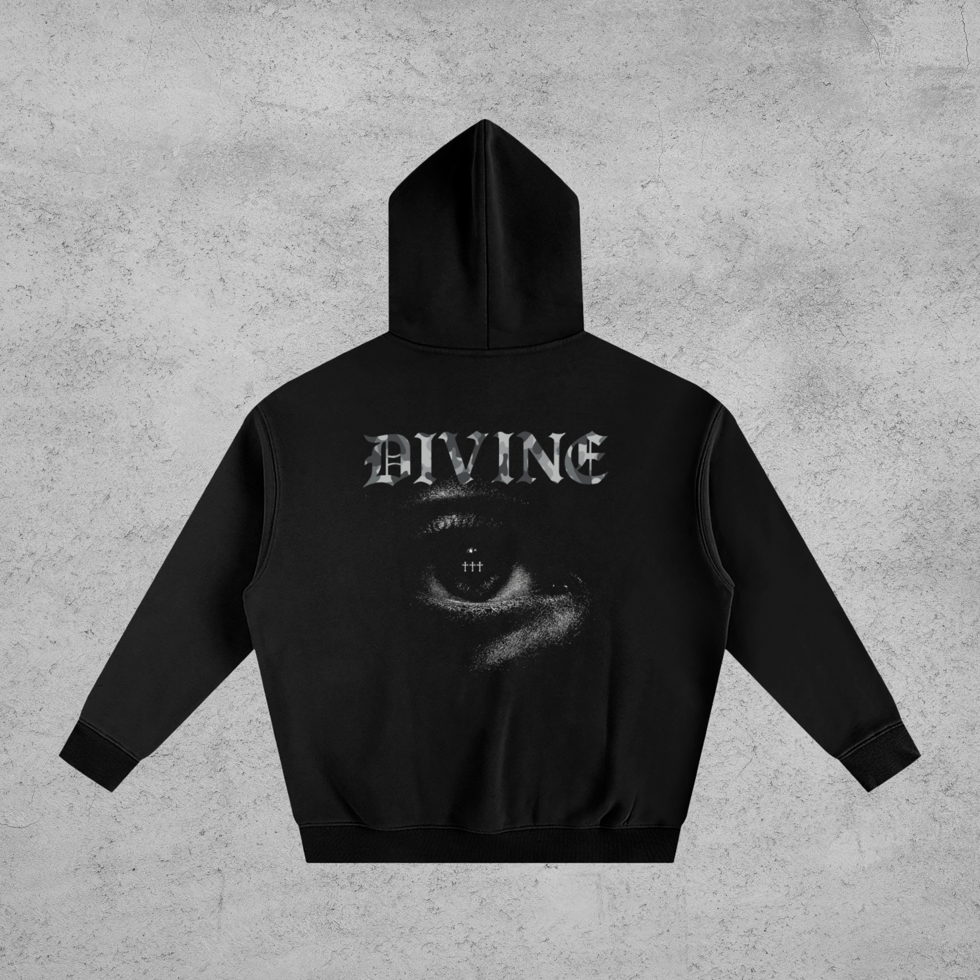 Oversized Eye Hoodie Camo