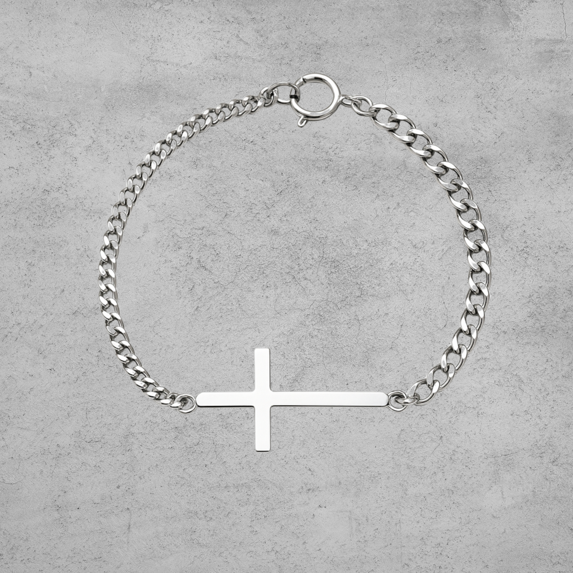 Steel Cross Bracelet